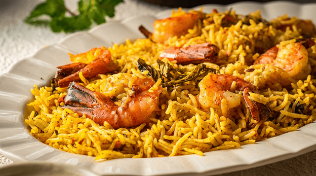 Shrimp Biryani.